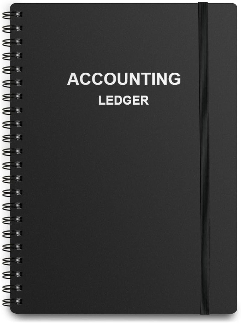 Cheericome Accounting Ledger Book A5 - Bank Accounting Log for Small Business Bookkeeping & Personal Use - Account Tracker Notebook Track Accounts, Deposit, Expense & Balance, 5.8 X 8.25 Inch, Black - Image 1